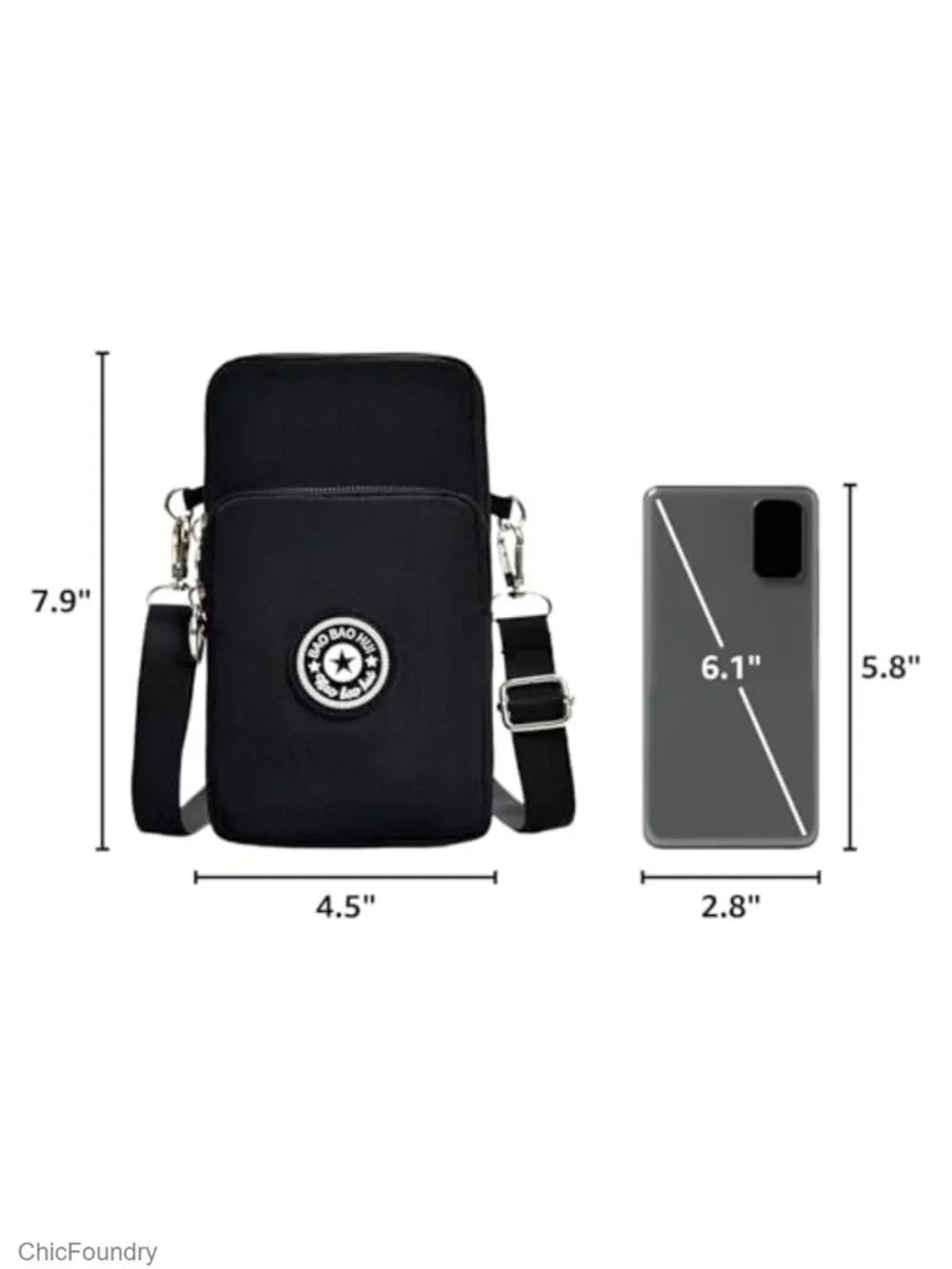 Mini Nylon Crossbody Cell Phone Purse Shoulder Bag Adjustable Strap